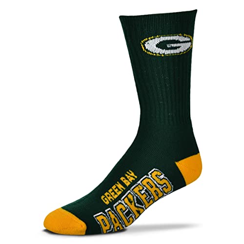 FBF - NFL Deuce Erwachsene Team Logo Crew Dress Socken Schuhe für Männer und Frauen Game Day Apparel, Green Bay Packers, Medium von For Bare Feet
