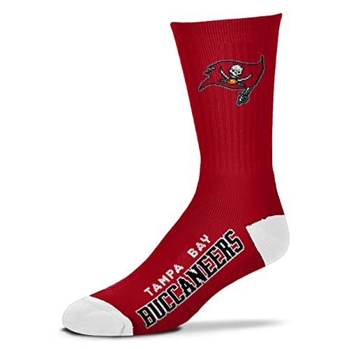 FBF - NFL Deuce Erwachsene Team Logo Crew Dress Socken Schuhe für Männer und Frauen Game Day Apparel, Tampa Bay Buccaneers, Large von For Bare Feet