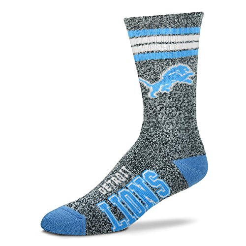 FBF - NFL Got Marbled Adult Team Logo Crew Dress Socken Footwear for Men and Women Game Day Apparel, Detroit Löwen, Large von For Bare Feet