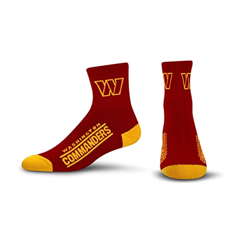 FBF - NFL Team Color Quarter Kleid Socken Schuhe für Männer und Frauen Game Day Bekleidung Größe L 10-13, Washington Commanders, Large von For Bare Feet