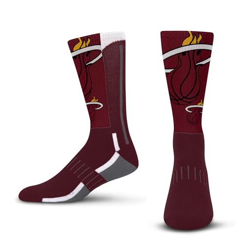 For Bare Feet Herren NBA Logo Zoom Mesh Secondary Color Crew Socken, Team, Large von For Bare Feet