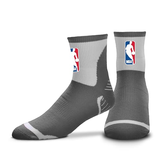 For Bare Feet Herren NBA Logoman Surge Quarter Socken, Grau (Cool Grey), Large von For Bare Feet