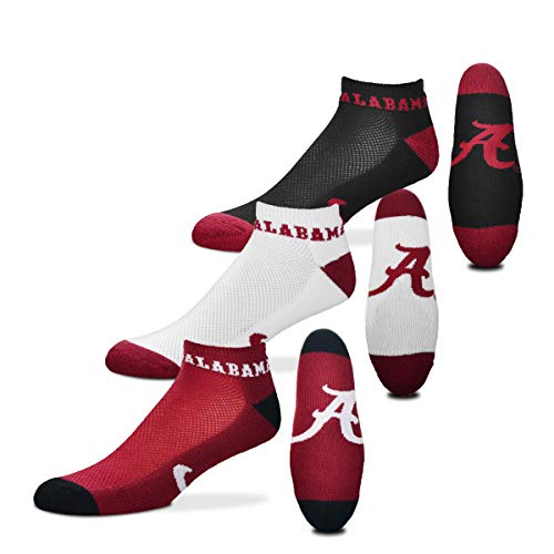 For Bare Feet NCAA Herren-Knöchelsocken, 3er-Pack von For Bare Feet