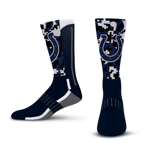 For Bare Feet NFL Herren Damen Team Color Logo Game Day Digi Mashup Performance Warm & Cold Weather Comfort Crew Socken, Indianapolis Colts – Blau, Large For Bare Feet NFL Herren Damen Team Color Logo Game Day Digi Mashup Performance Warm & Cold Weather Comfort Crew Socken, Indianapolis Colts – Blau, Large von For Bare Feet
