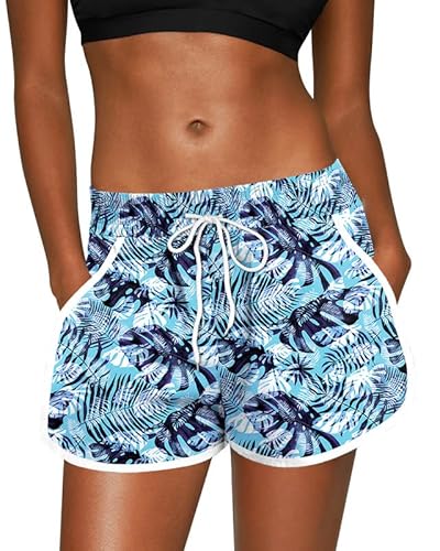 For G and PL Damen Elegant Boardshort Sportlich Für Schwimmen Und Printing Boardshort Blume S von For G and PL