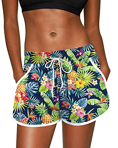 For G and PL Damen Sommer Boardshorts Tropical Mit Beachrider Und Printing Boardshort B7 XXL von For G and PL