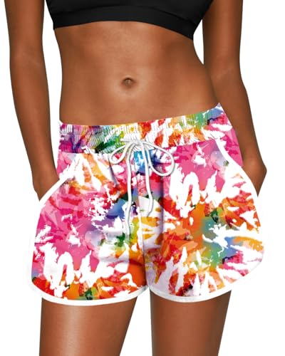 For G and PL Damen Summer Shorts Tropitisch Für Surf Flower Mustern Bademode Mehrfarbig S For G and PL Damen Summer Shorts Tropitisch Für Surf Flower Mustern Bademode Mehrfarbig S von For G and PL