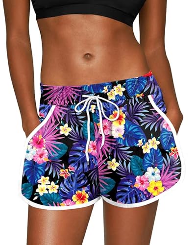 For G and PL Damen Summer Shorts Tropitisch Mit Board Und Mustern Boardshorts B9 XXL von For G and PL