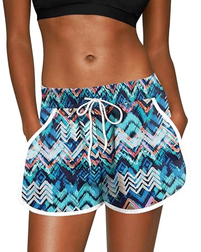 For G and PL Damen Summer Shorts Tropitisch Mit Board Und Mustern Boardshorts Blume XXL von For G and PL