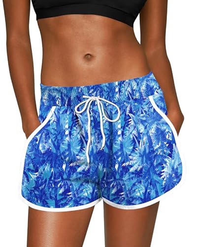 For G and PL Damen Summer Shorts Tropitisch Mit Board Und Mustern Boardshorts Blume XXL von For G and PL