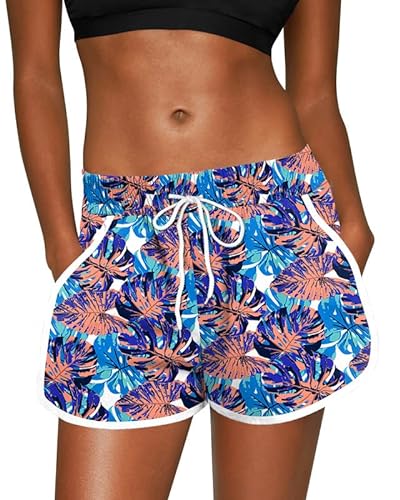 For G and PL Damen Summer Shorts Tropitisch Mit Board Und Mustern Boardshorts Blume XXL von For G and PL