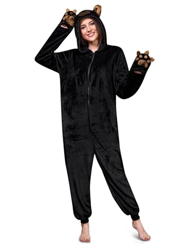 For G and PL Erwachsene Jumpsuit Onesie Pyjama Tier Halloween Kostüm Damen Winter Unterwäsche Bär S von For G and PL