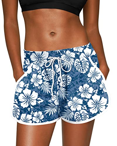 For G and PL Frauen Sommer Boardshorts Tropical mit Kordelzug und Print Bademode L von For G and PL