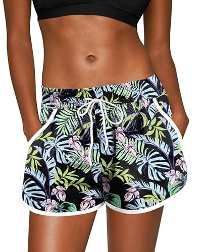 For G and PL Women Hawaiian Badehose Casual Mit Beachrider Und Bedruck Beach Blume XL von For G and PL