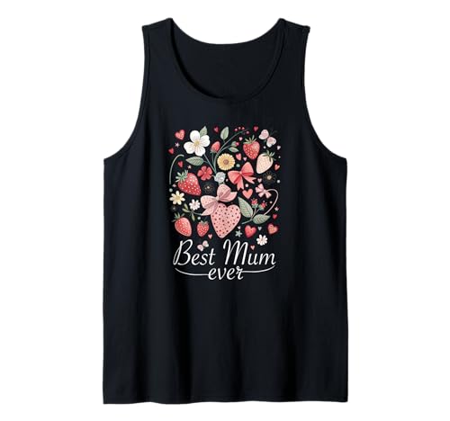 Beste Mama der Welt Boho Strawberry Daisy Beste Mama aller Zeiten Tank Top Beste Mama der Welt Boho Strawberry Daisy Beste Mama aller Zeiten Tank Top von For Mum Inspire Retro