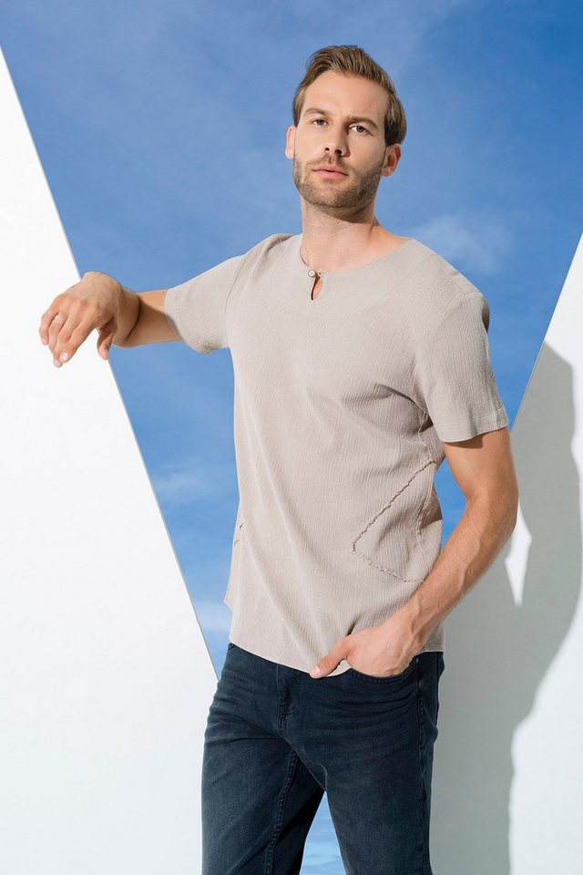 For You Moda Karohemd Bio-Knopf Kurzarm Stein Hemd von For You Moda