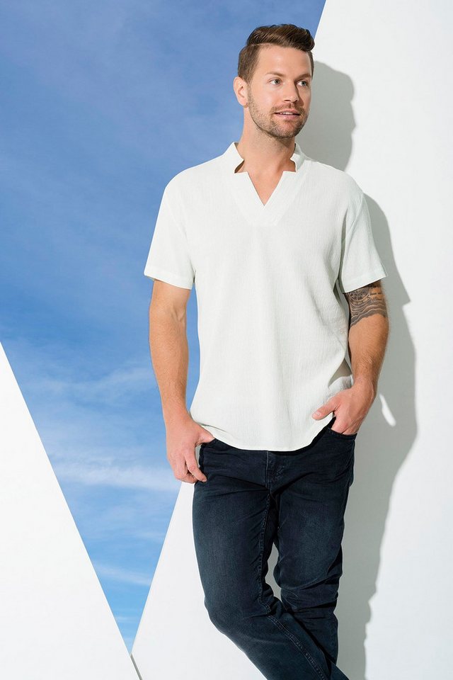 For You Moda Karohemd Bio Stern Kragen Grün Hemd von For You Moda