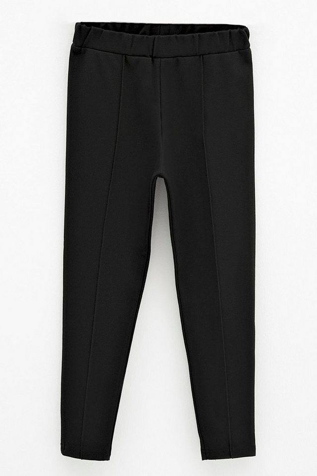 For You Moda Leggings Dehnbare Schwarze Interlock-Leggings von For You Moda