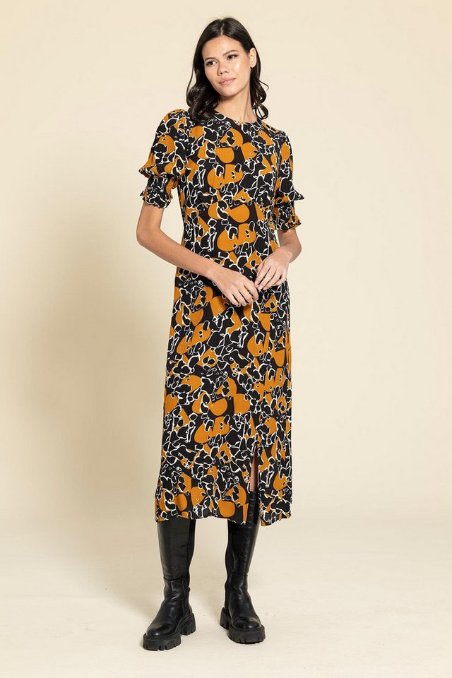 For You Moda Minikleid Gerüschtes Zerschnittenes Ziegelkleid von For You Moda