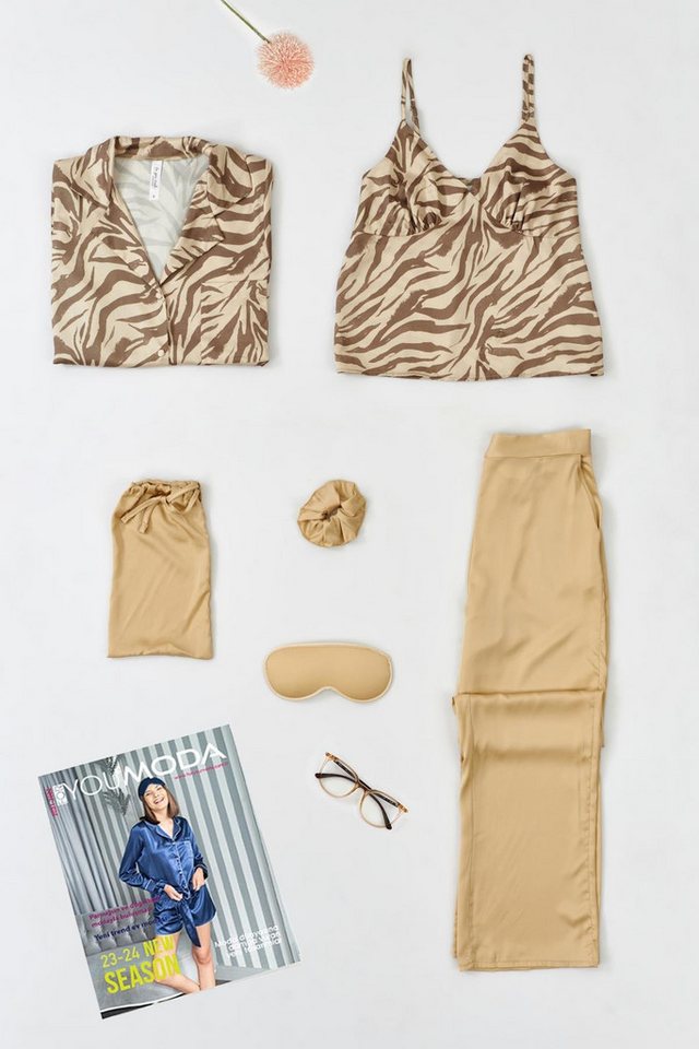 For You Moda Pyjama 6-teiliges Zebra Lounge Pyjama-Set von For You Moda