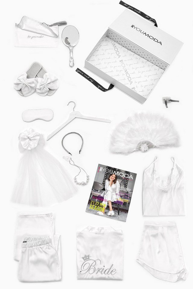 For You Moda Schlafanzug 13-teiliges Brautset mit langen Ärmeln von For You Moda