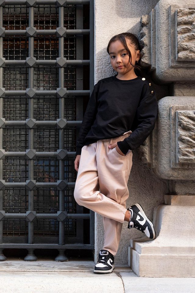 For You Moda Shorts 2-teiliges Steingabardine-Hosen-Set mit Schulterknöpfen und Taillenrüs von For You Moda