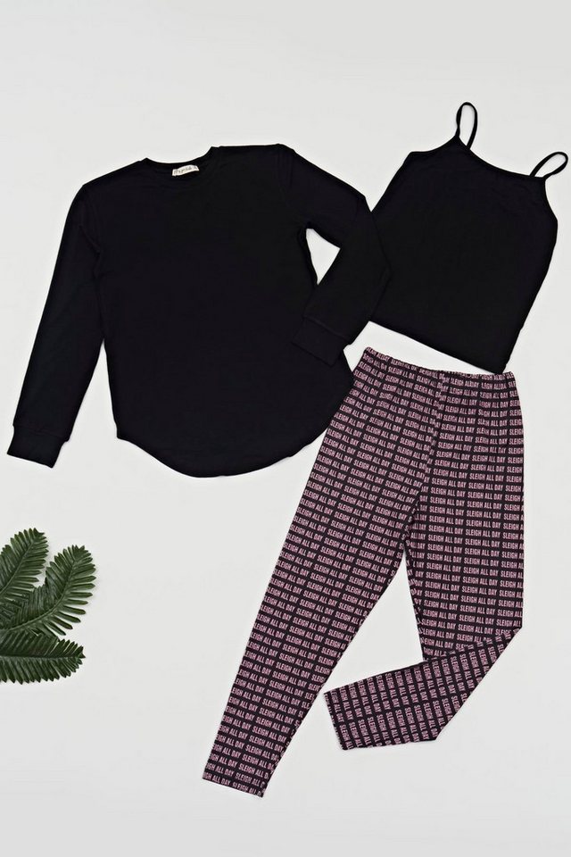 For You Moda Shorts 3-teiliges Leggings-Set von For You Moda