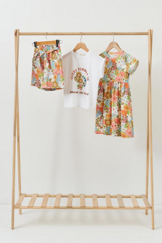 For You Moda Shorts 3-teiliges grünes Blumenkleid-Set von For You Moda