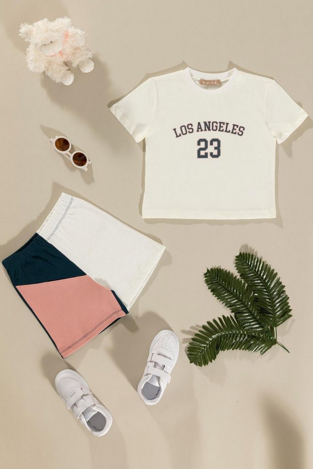 For You Moda Shorts Bedrucktes Granat Indigo Co-ord Set von For You Moda