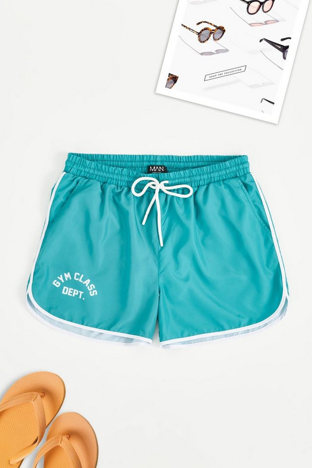 For You Moda Shorts Gedruckte Kante Grüne Herren Badehose von For You Moda