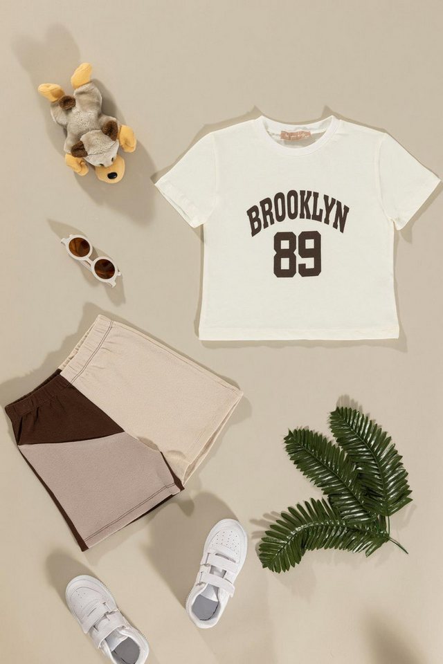 For You Moda Shorts Gedrucktes Granat Kaffeeset von For You Moda