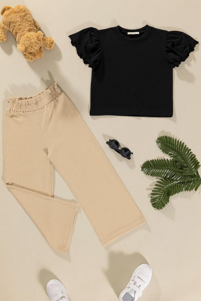 For You Moda Shorts Rüschen T-Shirt Hose Set von For You Moda