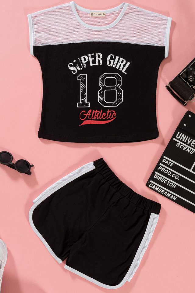 For You Moda Shorts Schwarzes T-Shirt und Shorts Set von For You Moda