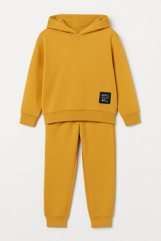 For You Moda Sweatanzug Jogginghose mit Kapuze und Etikett in Gelb von For You Moda