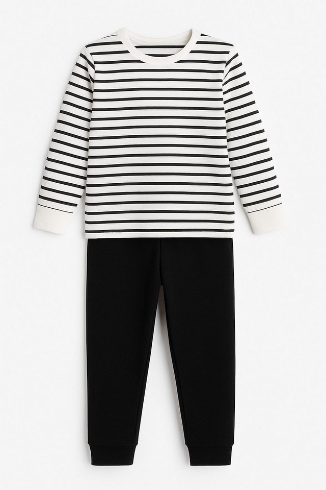 For You Moda Sweatanzug Set aus Oberteil und Unterteil mit Rundhalsausschnitt und langen Ärmel von For You Moda