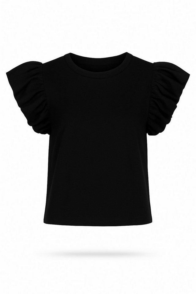 For You Moda Sweatanzug T-Shirt- und Hosen-Set in Stein mit Rüschendetail von For You Moda