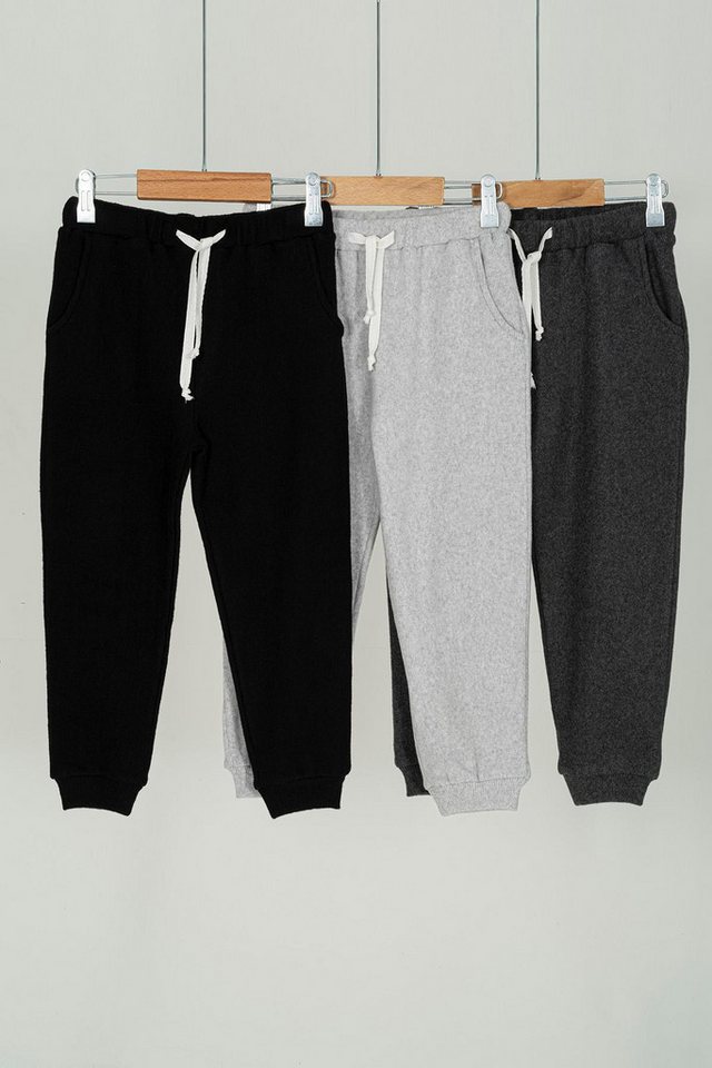 For You Moda Sweatponcho 3-Taschen Schwarz Grau Anthrazit Jungen Jogger Set von For You Moda