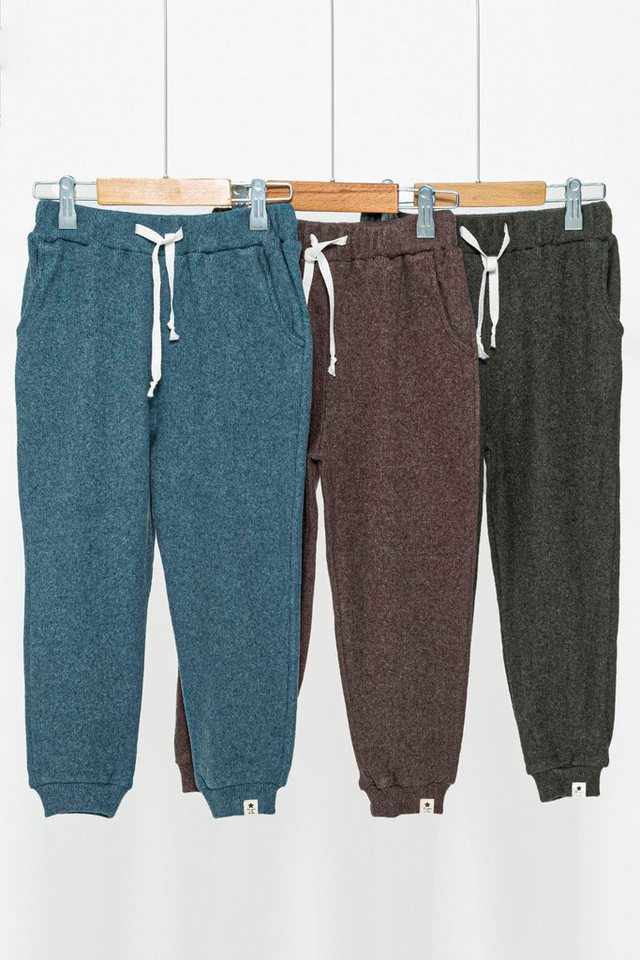 For You Moda Sweatponcho 3-teiliges Blau Kaffee Grün Taschen Jogger Set von For You Moda