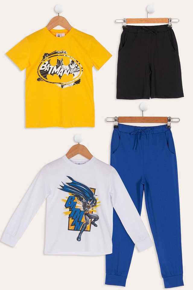 For You Moda T-Shirt 4-teiliges Batman-Bedrucktes T-Shirt und Shorts Set von For You Moda