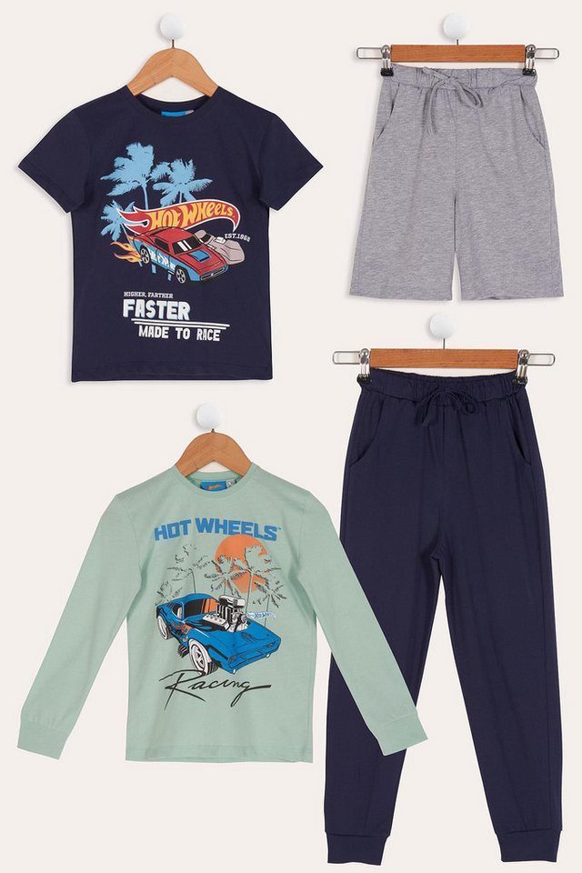 For You Moda T-Shirt 4-teiliges Hot Wheels T-Shirt und Shorts Set von For You Moda