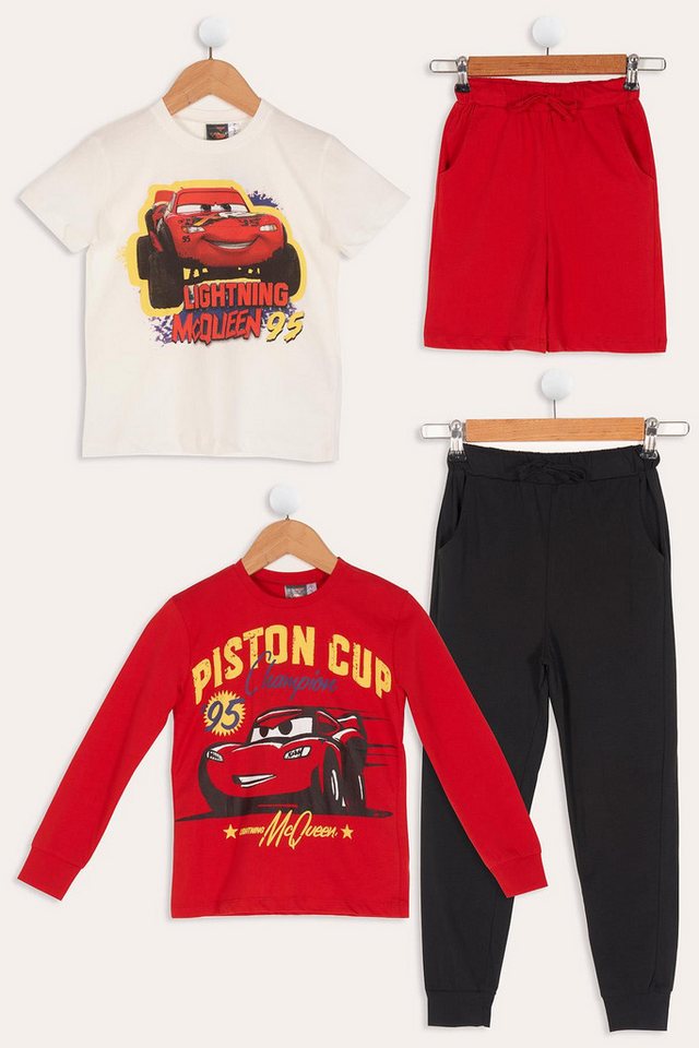 For You Moda T-Shirt 4-teiliges McQueen T-Shirt und Shorts Set in Rot von For You Moda