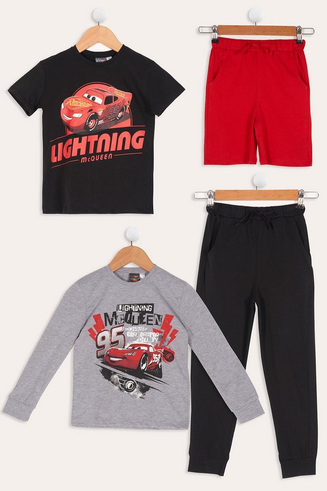 For You Moda T-Shirt 4-teiliges McQueen T-Shirt und Shorts Set in Schwarz von For You Moda