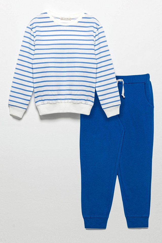 For You Moda T-Shirt Gestreiftes Sweatshirt Jogger Set von For You Moda