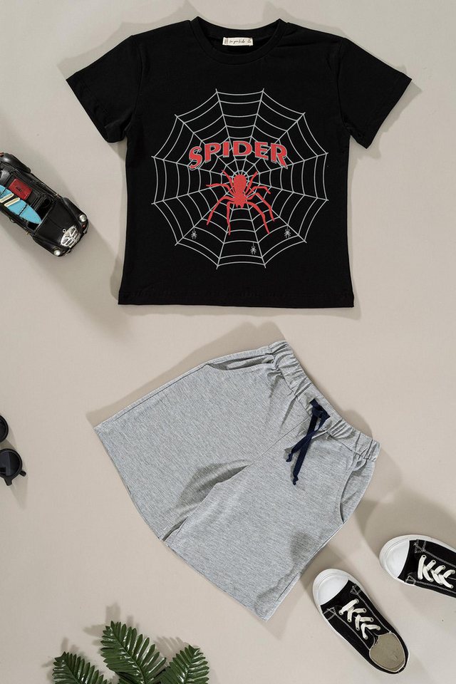 For You Moda T-Shirt Spinnen-Print Co-ord Set von For You Moda