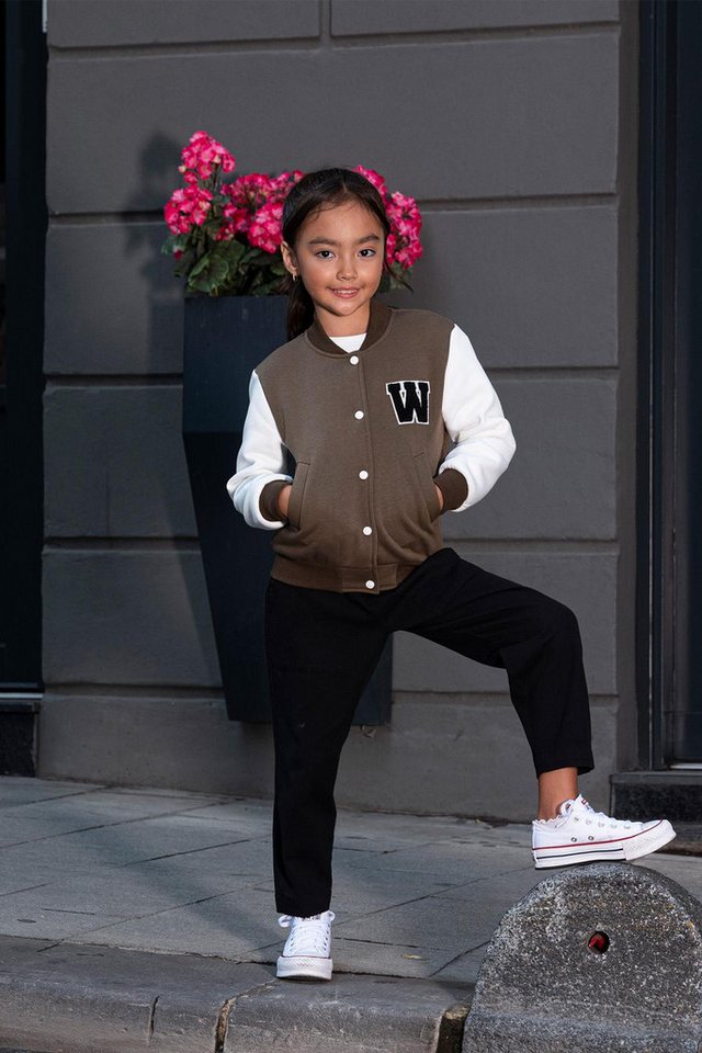 For You Moda Windbreaker Braune Bestickte Bomberjacke für Mädchen von For You Moda