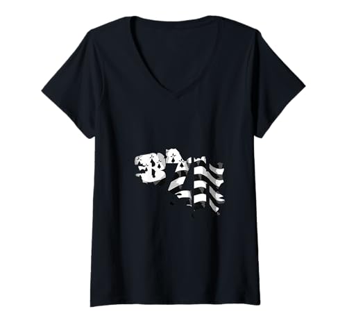 Damen Bretagne T-Shirt mit V-Ausschnitt Damen Bretagne T-Shirt mit V-Ausschnitt von For breizh lovers