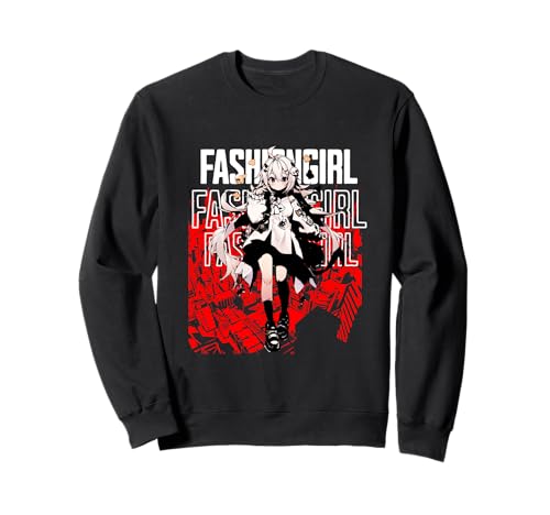 Modisches Anime-Mädchen, ästhetischer Stil Sweatshirt von For japan animation and fashion lovers