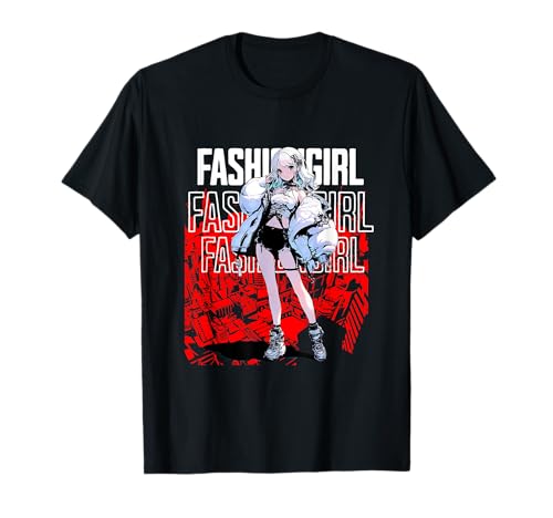 Modisches Anime-Mädchen, ästhetischer Stil T-Shirt von For japan animation and fashion lovers