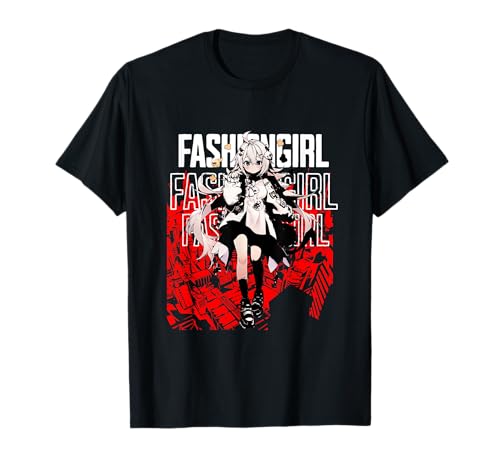 Modisches Anime-Mädchen, ästhetischer Stil T-Shirt von For japan animation and fashion lovers