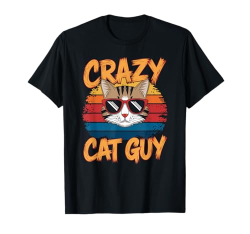 Cat Guy Lustiger Cooler Liebhaber für Männer Retro Kätzchen Katze T-Shirt Cat Guy Lustiger Cooler Liebhaber für Männer Retro Kätzchen Katze T-Shirt von For the man with all the cats